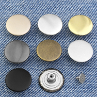 Boutons et rivets métalliques détachables et réglables à visser pour jeans, 15 mm, 17 mm, 20 mm, vente en gros