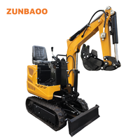 06Q Très demandée Mini-pelle sur chenilles de 0,8 tonne avec moteur Briggs & Stratton 10 CV, pour travaux de jardinage, chenilles en caoutchouc et système hydraulique avec pompe et moteur