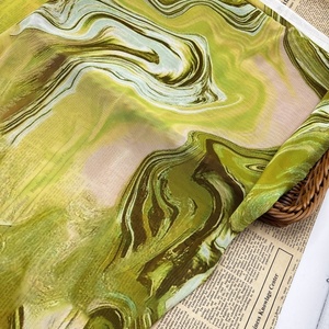 Chất Lượng Cao Sang Trọng 93% Polyester 7% Spandex Pha Trộn Đàn Hồi Lưới Tie-Dye In Vải Cho Dresses - Product Image 3