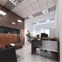 Style moderne 600X600 Faux Plafond Suspendu en Aluminium Carreaux de Plafond Décoratifs en Métal Carré Ignifuge avec Design Clip-in