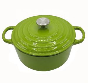 <span class=keywords><strong>Cocotte</strong></span> en <span class=keywords><strong>fonte</strong></span> émaillée populaire de couleur vert frais, avec couvercle, 25 cm, 4,2 L, pour cuisinières électriques, à gaz et à induction - Product Image 5