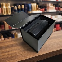 Boîte cadeau magnétique noire en EVA en gros, boîte d'emballage personnalisée avec estampage doré