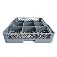 Support de lave-vaisselle en plastique robuste pour verres et gobelets, 9 compartiments, avec rallonges, pour restaurants