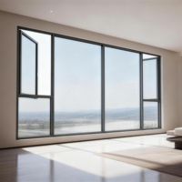 Ventana Abatible ZCSUNG AS2047, Reemplazo de Ventana Corrediza, Aislamiento Térmico, Aluminio, Doble Acristalamiento, Insonorizada, Apertura Exterior, Certificación Energy Star
