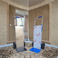 Chariot à main électrique pliable en acier robuste pour l'escalade des escaliers, à batterie, pour le transport de bagages, avec cinq pneus pleins, neuf