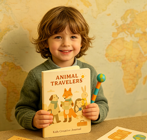 Offre Spéciale – Carnet Créatif Personnalisé OEM/ODM pour Enfants, Motif Animaux, Couverture Souple, Papier <span class=keywords><strong>d</strong></span>'Art, Impression UV pour Dessin et Histoires - Product Image 4