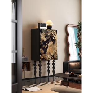 Aparador de Estilo Francés para Entrada, Mueble Alto de Madera Maciza, Multifuncional, para Sala de Estar - Product Image 1