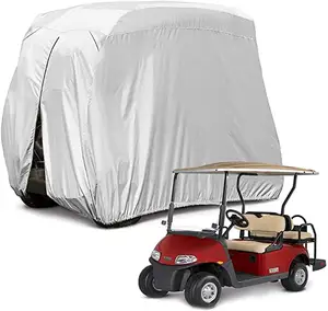 4 Пассажира 210D Водонепроницаемая Солнцезащитная крыша для гольф-тележки 80 дюймов L, подходит для EZ GO, клубного автомобиля и Yamaha, Пыленепроницаемая и прочная