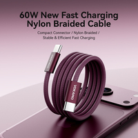 Câble USB-C tressé durable 60W PD à charge rapide pour iPhone 18 17 16 15, charge ultra-rapide pour téléphones et ordinateurs portables – Vente en gros