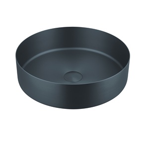 Colorato moderno in acciaio inox capelli a mano Console da <span class=keywords><strong>bagno</strong></span> di lusso blu mandarino con scolapiatti Pop-Up per il lavaggio - Product Image 1