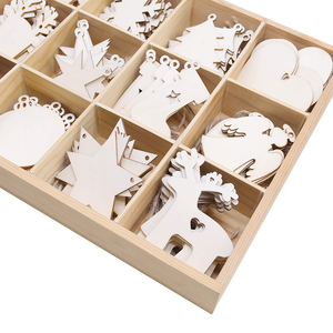 10 pz albero di natale in legno pendenti ornamento decorazioni natalizie per la festa a casa di capodanno natale per bambini regali - Product Image 2