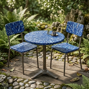 Mesa Redonda Reciclada, Sostenible y Duradera, con Superficie Resistente al Agua, para Cafeterías - Product Image 6