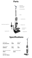 Aspirateur sans fil Redkey W12, humide/sec, intelligent, à moteur sans balais, auto-nettoyant, 5 vitesses, pour extérieur, voiture, hôtel, usage domestique