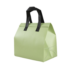 批发铝箔重型保温袋可重复使用无纺布手提袋带定制徽标 - Product Image 1