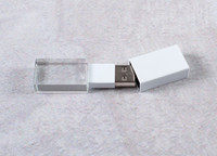 OEM Cle de vidrio blanco de Cristal USB Pen drives USB 2,0 de 3,0 GB 16GB 32GB 64GB 128GB boda Cristal USB flash drive