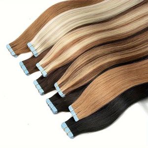 Extensions de cheveux invisibles à bandes adhésives 100 % cheveux humains, cheveux vietnamiens bruts, donneur unique, cuticules alignées, vente en gros - Product Image 2