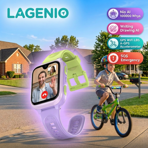 <span class=keywords><strong>Montre</strong></span> connectée intelligente pour enfants LAGENIO, innovante, 4G, AI, carte SIM mondiale, écran HD, GPS, WIFI, suivi, podomètre, SOS, CE, pour <span class=keywords><strong>garçon</strong></span> et fille - Product Image 1