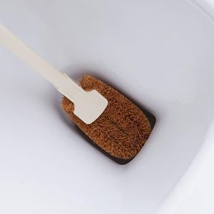 Brosse de toilette écologique en fibres de palmier naturelles avec manche et support en plastique, poils de nettoyage à 360 degrés pour les zones difficiles d'accès - Product Image 3