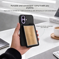 Étui de téléphone antichoc et anti-traces de doigts avec support de carte amovible pour 17 Pro Max, hybride TPU PC