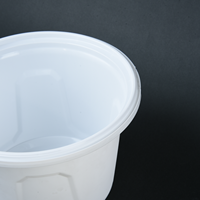 Boîte à bento LANKE de haute qualité, anti-fuite, en plastique recyclable, ronde, avec couvercle à fermeture pour la conservation de la fraîcheur