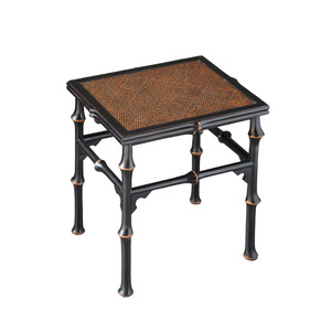 Bamboo Retro Square <b>Stool</b> Tea <b>Table</b> Handmade Framework Structure Home <b>Stool</b> Ottoman - Product Image 5