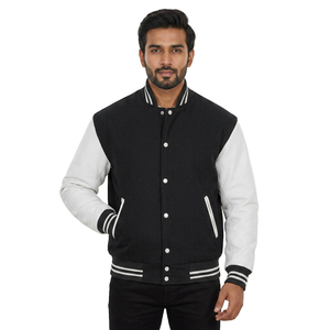 Veste universitaire pour hommes, vêtements d'extérieur tendance pour la vie en ville et les looks modernes décontractés, veste de baseball pour hommes - Product Image 1