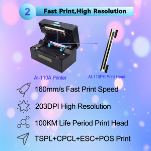 Aixw AMZ vận chuyển nhãn 4inch di động máy in nhiệt Wifi kết nối với máy tính bảng PC Mac nhiệt máy in nhãn dán - Product Image 3