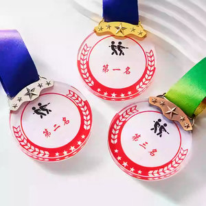 Médailles en cristal plaqué or en forme d'étoile, argent et bronze, gravées au laser, écologiques, pour récompenses sportives universitaires et communautaires – Article phare - Product Image 2