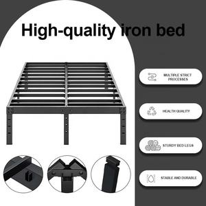 Китайский производитель мебели: оптовая продажа высококачественных, прочных, экологичных металлических каркасов кроватей большого размера для дома, спальни, отеля, школы. - Product Image 2