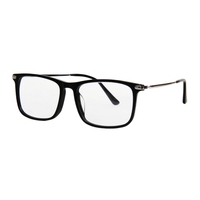 Montura Óptica de Acetato Cuadrada de Diseño Nuevo, Montura Completa de Metal, Estilo Clásico y Simple para Negocios, Unisex, para Todas las Formas de Rostro, Entrega Rápida