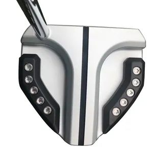 Biểu tượng tùy chỉnh OEM CNC xay Bạc lưỡi Golf Putter phải thuận tay khéo léo với logo trên Putter đầu