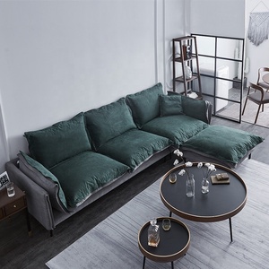 Sofá Moderno de Ocio Verde Oscuro al por Mayor, Juego de 3 Plazas, Sofás Económicos para Sala de Estar - Product Image 1