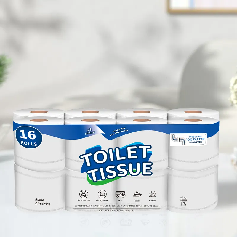 Groothandel Op Maat 3-laags Toiletpapier 12 36 48 Pack 2laags Badkamerweefsel Veilig Milieuvriendelijk Spoelbaar Toiletpapier