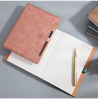 Suministros de Oficina al por Mayor, Organizador de Cuero PU con Logotipo Personalizado, Cuadernos, Libretas de Tapa Dura, Cuaderno B5/A5/A6, Grabado Láser en PU