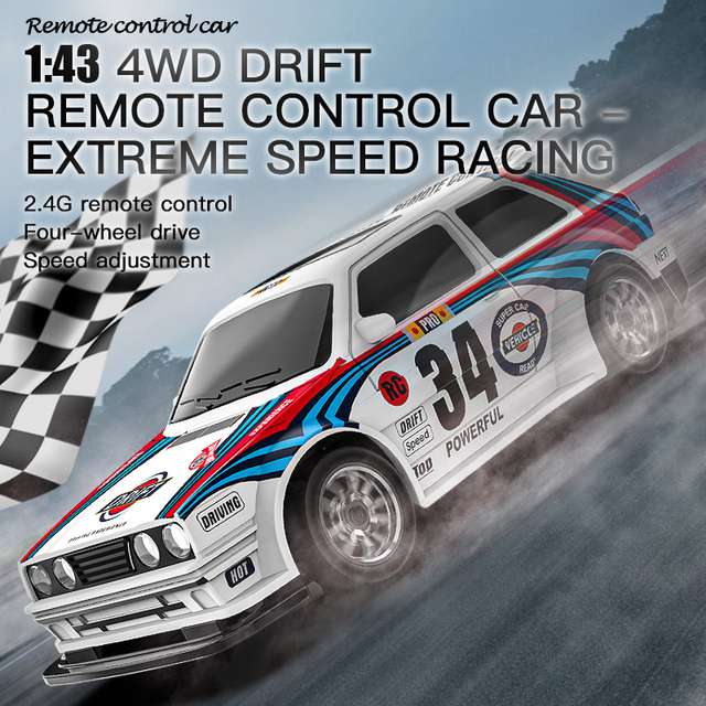 2.4G 4WD 1/43 Scale KF34 Drift Racing Sport Car Remote Control Car RTR RC Car Toys for Children Gift