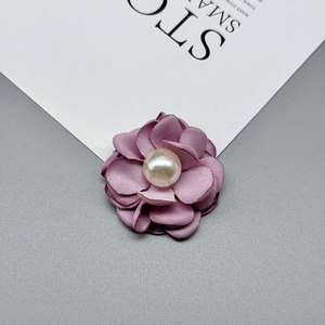 Accesorios para el Cabello con Borde Quemado Estilo Coreano, con Perla de 3.5 cm, Tela Hecha a Mano para Decoración de Ropa, Bolsos y Zapatos de Uso Casual - Product Image 3