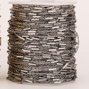 Accessoires <span class=keywords><strong>de</strong></span> bricolage en acier inoxydable plaqué or 14 carats-Chaîne croisée en forme <span class=keywords><strong>de</strong></span> O et <span class=keywords><strong>pince</strong></span> à tube <span class=keywords><strong>de</strong></span> chaîne d'extension <span class=keywords><strong>pour</strong></span> la fabrication <span class=keywords><strong>de</strong></span> colliers - Product Image 5