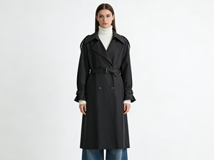 <span class=keywords><strong>Trench</strong></span> Coat Slim in PU Antivento Color Kaki per <span class=keywords><strong>Donna</strong></span>, Lunghezza Media, Stile Coreano e Britannico, Doppiopetto, Autunnale - Product Image 5