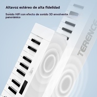 TERENCE TS-02 Clavier numérique portable Piano Orgue électrique Haut-parleur intégré Instrument de musique électronique pour la pratique à domicile