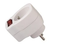 Adaptateur de prise Schuko haute puissance, rallonge de prise murale EU, interrupteur, max 3680W, 1 voie, adaptateur de prise Schuko pour appareils électroménagers