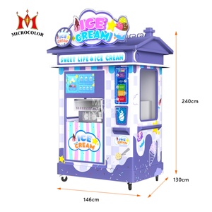 Robot bán kem tự động thương mại 3 hương vị Thành phần sữa Mềm phục vụ Máy bán kem tự động - Product Image 2