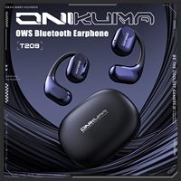 Casque supra-auriculaire ONIKUMA T209, écouteurs sportifs sans fil à clip ouvert, stéréo HiFi, écouteurs Bluetooth pour jeux
