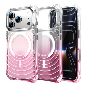 เคสโทรศัพท์ใสลายระลอกน้ำไล่เฉดสีแบบแม่เหล็กสำหรับ iPhone 17 Pro Max รองรับการชาร์จไร้สาย ป้องกันการกระแทก ขายส่ง - Product Image 1
