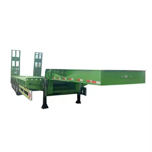Heavy-Duty Articulated Low-Bed Semi-<b>Trailer</b> White Large <b>Commercial</b> <b>Truck</b> <b>Trailers</b> - Product Image 6