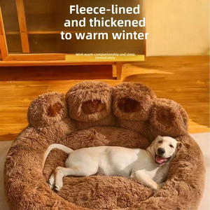 Pet Dog Bed for All Seasons Paw <b>Plush</b> Warm Cat Bed Comfortable for Small <b>Large</b> Dog Bed Design Dog Products - Product Image 5