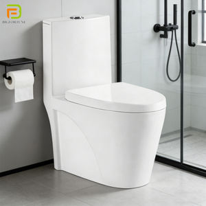 Sanitaires Chaozhou, WC en porcelaine à poser au sol, WC à chasse d'eau, toilettes en céramique monobloc pour salle de bain - Product Image 1