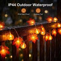 Guirlande lumineuse LED USB 3M IP44 pour Halloween, Citrouille, Arbre d'érable, Fée, Fête, Récolte d'automne, Thanksgiving, Noël