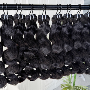 Extensiones de Cabello Humano Ondulado, Cabello Virgen Natural, Textura Suave y Abundante, Aspecto Natural, Doble Trama - Product Image 2