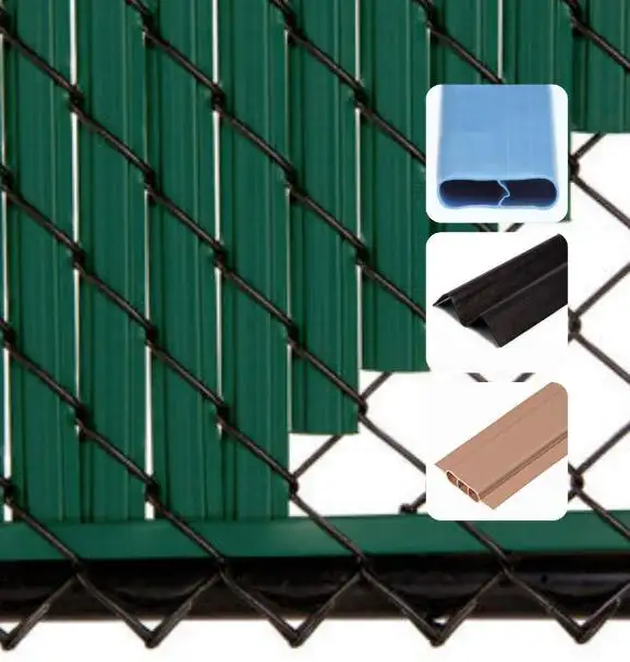 شريط الخصوصية PVC عالي الجودة للسلسلة وصلة الفتحة السياج بلاستيكي مسطح قطع النودلز سور حديقة الحيوانات أجنحة الصفائح للخصوصية