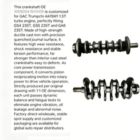 Ensemble de vilebrequin de moteur haute précision OE 10050041510000 pour GAC Trumpchi 4A15M1 1.5T GS4 GS5 GA6 235T